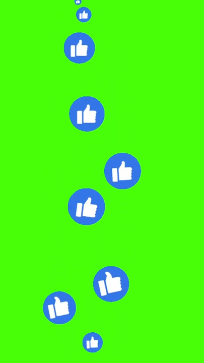 YouTube Instagram Facebook WhatsApp like button in green screen | thumbs-up Green Screen