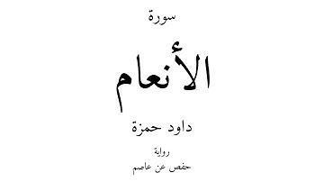 6 - القرآن الكريم - سورة الأنعام - داود حمزة
