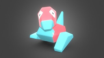 Porygon Pokemon Fan Art Blender 3D Modeling CGI Computer Graphics