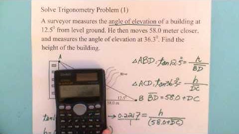 Algebra: Word Problems: Solving Trigonometry Problems (1)