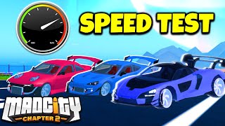 COMMUNITY VEHICLES SPEED TEST In Mad City Chapter 2 (ROBLOX)