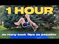 How Many Back Flips Can I do in 1 HOUR?