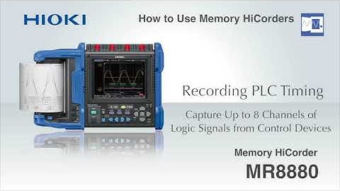 MR8880 Memory Recorder - Recording PLC Timing
