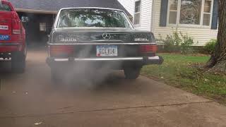 SMOKE! 1976 300d Diesel Mercedes Cold Start