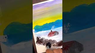 Easy landscape painting ideas for beginners step by step#colourfulpainting #colourfuldrawing #omg