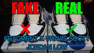 NIKE AIR JORDAN 1 LOW FRAGMENT X TRAVIS SCOTT - Real Vs. Fake (LEGIT CHECK)