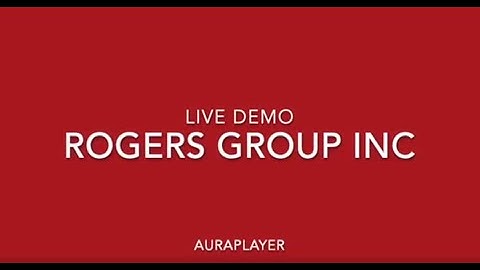 Rogers Construction EBS Mobilization Demo - AuraPlayer