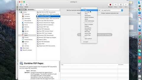 Automator service creation