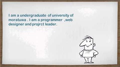 Self Introducing video for MIT