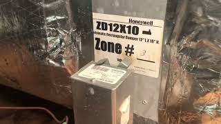 HVAC Zone.  How to Fix Honeywell Zone Damper and Actuator.