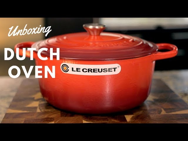 🔵 Unboxing NEW Lodge Enameled Cast Iron Dutch Oven - Bloom Collection -  Teach a Man to Fish 