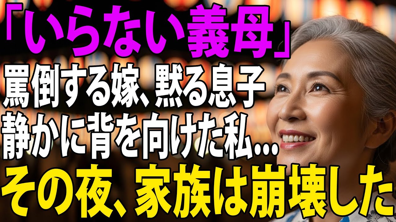 「婆さんはいらない人」家族の中で他人となった私、罵倒する嫁と黙る息子。その夜、私は静かに背を向けたーー直後、家族は完全に崩壊した【シニアライフ】【60代以上の方へ】