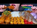 ASMR MASSIVE EATING CHICKEN CURRY FRIED FISH SPICY EGG CURRY PANEER & BROCCOLI MASALA Eating Sounds