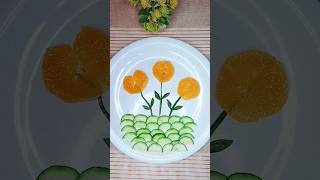 Fruit salad art l vegetable art l Cucumber cutting ideas saladcarving art cookwithsidra crafts