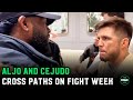 Aljamain Sterling and Henry Cejudo meet on fight week: &quot;You gotta crush another man&#39;s dreams&quot;