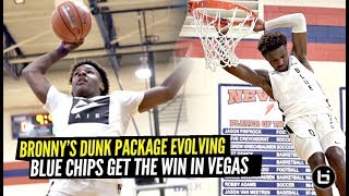Bronny James' BOUNCE Is EVOLVING!! Adds NEW Dunk To His Package! Blue Chips Get The W In Vegas!