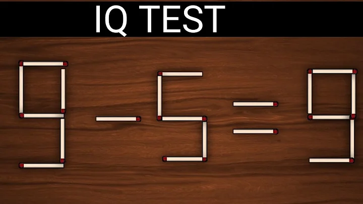 Move Only 1 Stick To Make Equation 9-5=9 Correct/ matchstick puzzle
