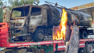 Hino Truck Full of Petrol Caught Fire // Let’s See How This Burnt Truck Cabin Chassis Repaired