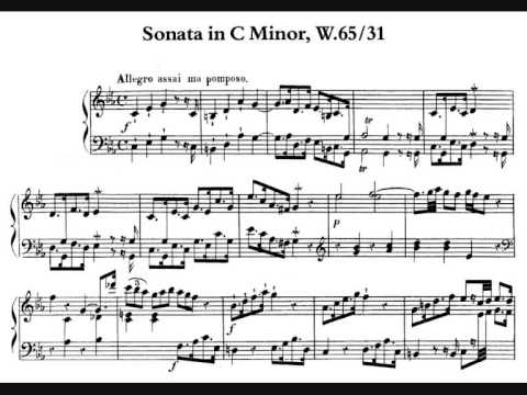 CPE Bach, Sonata in C minor, Wq. 65 : 31, H. 121 (1757) - I. Allegro assai ma pomposo