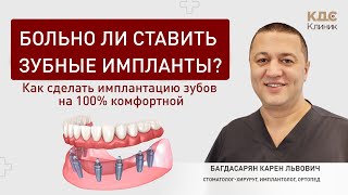 Имплантация зубов. Больно ли ставить зубные импланты? Как сделать процедуру на 100% комфортной.