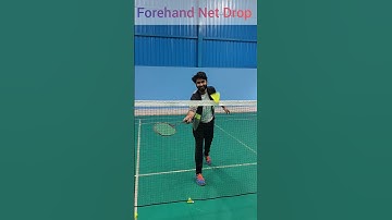 Forehand Net Drop ☺️🔥🏸#badminton #shorts #shortsvideo  #youtubeshorts  #tricks  #badmintontrickshot