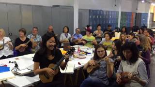 Me and Julio Down By the Schoolyard with my Advanced Beginner Ukulele class chords