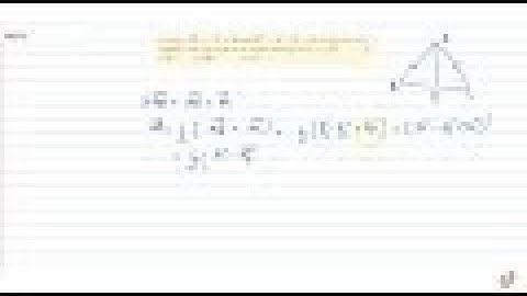 IIT JEE VECTOR ALGEBRA If vectors ` vec A B=-3 hat i+4 hat ka n d vec A C=5 hat i-2 hat j+4 hat k...