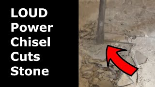 Loud Power Chisel  On Stone Demolition Sound Effect