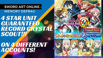 40 Assault Record Crystal Scout!!! [SAO - Memory Defrag]