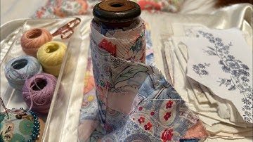 Feed Sack Snippet Rolls & Vintage Embroidery  - Stitch-a-long Introduction💕