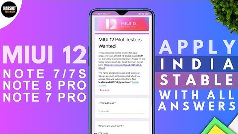 [INDIA] MIUI 12 BETA STABLE TESTING APPLY | With ALL ANSWER