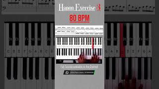 Amazing Results - Hanon Exercise 3 - 80 BPM #piano #pianoexercise #shorts
