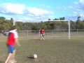 Funny soccer fail penalty headshot