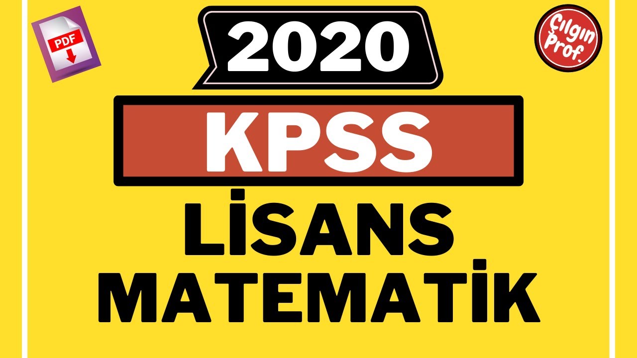 2020 KPSS LSANS MATEMATK PDF   2020 KPSS Matematik Soru zmleri