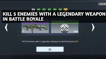 KILL 5 ENEMIES WITH A LEGENDARY WEAPON IN BATTLE ROYALE SURVIVAL KIT SEASON 10 COD MOBILE CODM