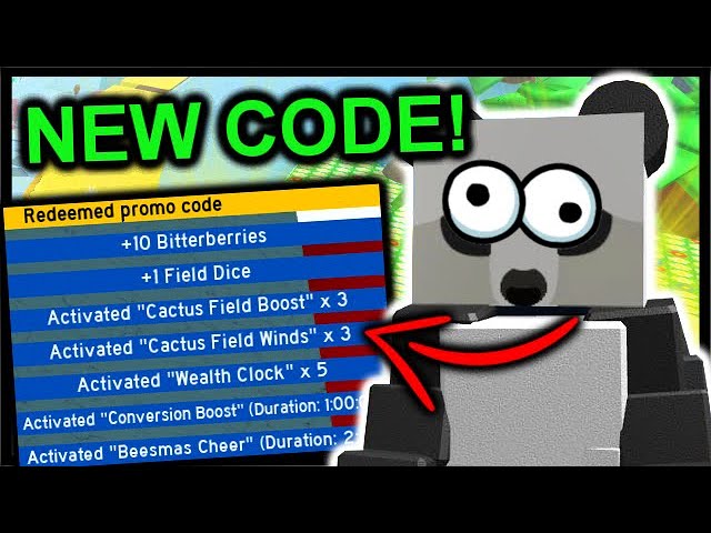 Bee Swarm Leaks on X: New Code: Carmensandiego Gives: +1 7-Pronged Cog &  Rose Field Code Buff (30m)  / X