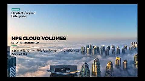 HPE Nimble array to HPE Cloud Volumes partnership setup