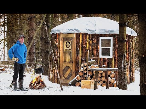 Building a Simple Log House (for Cheap) - Anyone Can Do This!!! (Start to Finish)