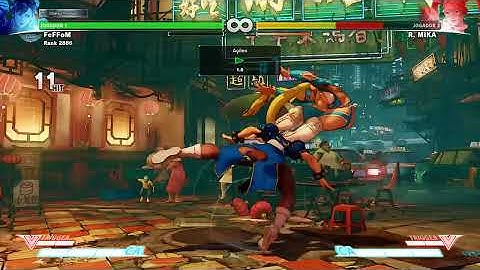 Street Fighter V Chun li V-Skill cross up bnb setup