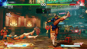 Street Fighter V Chun li V-Skill cross up bnb setup
