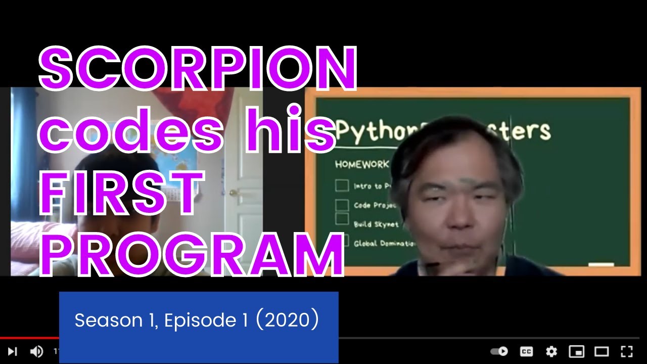 SCORPION codes his FIRST PROGRAM - Coding Class w/ Mr. Hun - [04/14 ...