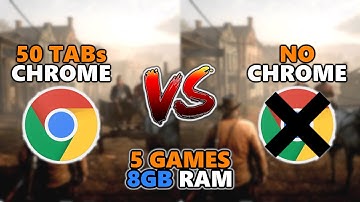 8GB of RAM vs 50 TABs of CHROME Browser (on the Background) Running Games!!