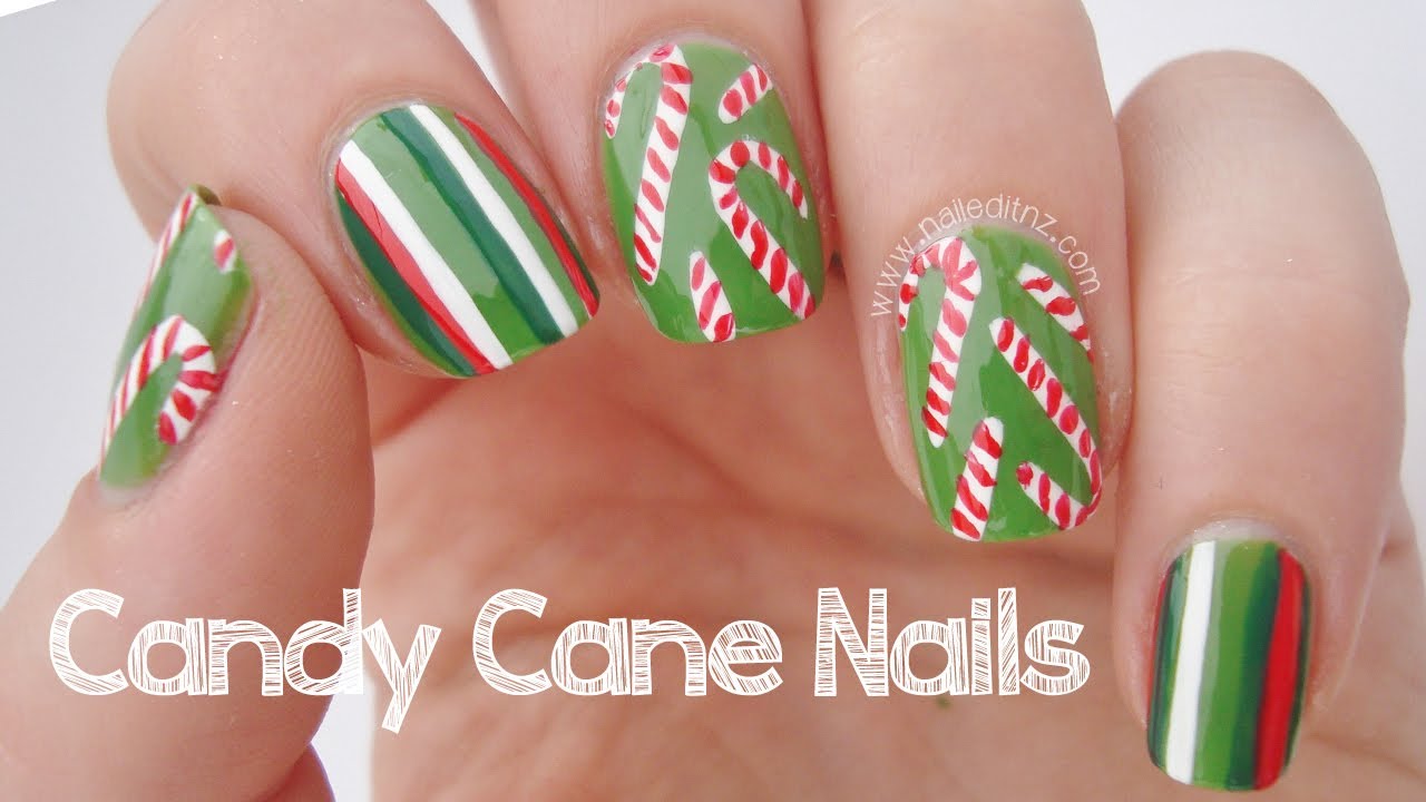 9. Candy Cane Nail Art for Beginners on Pinterest - wide 1