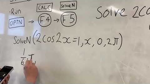 Solving Trig equations on your calculator