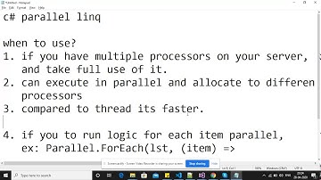 c# parallel linq