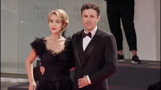 Caylee Cowan and Casey Affleck on the red carpet for the Venice Film Festival