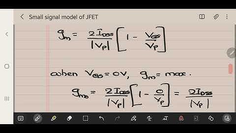 JFET small signal model