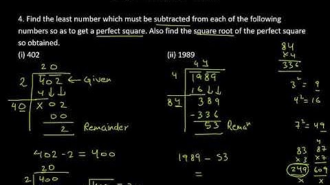 4  Find the least number which must be subtracted from each of the following numbers so as o get a p
