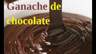 🍫Ganache de chocolate para bañar tartas🎂Y postres, con 3 ingredientes Chocolate ganache to dip cakes
