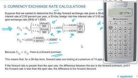 calculate and interpret a forward discount or premium;